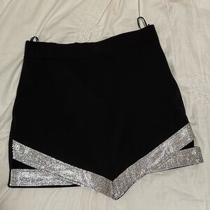 NWT Zara Rhinestone Skirt with Cutouts